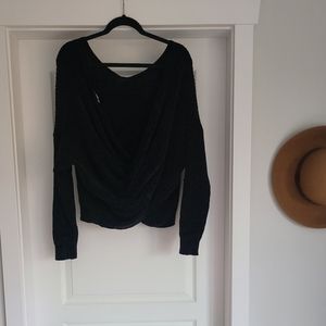 Twist Back Chenille Long Sleeve Sweater